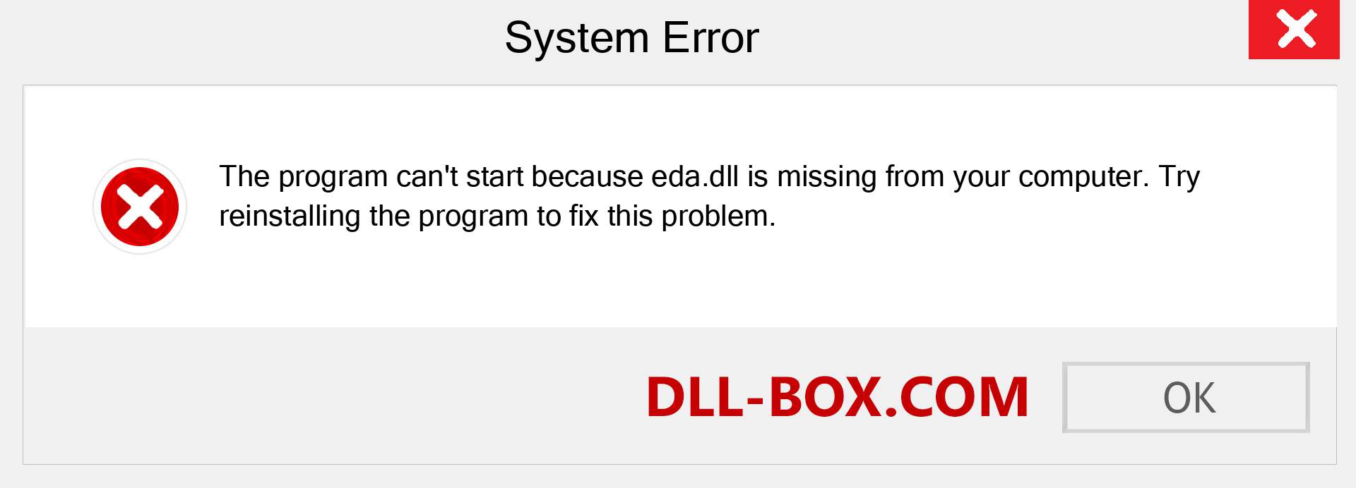  eda.dll file is missing?. Download for Windows 7, 8, 10 - Fix  eda dll Missing Error on Windows, photos, images